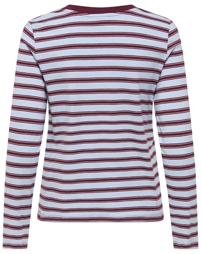 JDY - JDYPisa Print Langærmet Top - Cashmere Blue